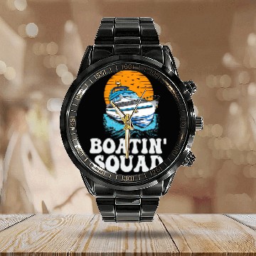 Discover Motorboating Crew Pontoon Boatin Squad Lake Life Boat Parade Baseball Tees Calendar Steel Band Watch