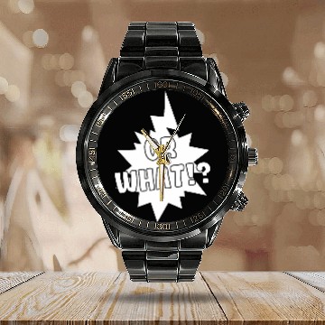 Discover Or What Comic Book Bubble Speech Calendar Steel Band Watch Calendar Steel Band Watch