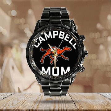 Discover Campbell University Fighting Camels Arched Mom 2 Zip Calendar Steel Band Watch