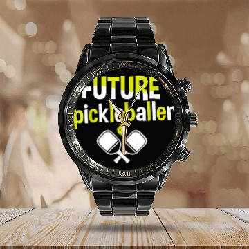 Discover Future Pickleball Player Clothes Kids Boys Pickleball Baseball Tees Calendar Steel Band Watch