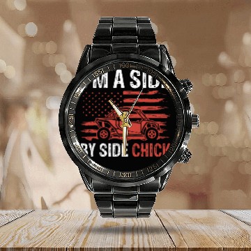 Discover Im A Side By Side Chick Calendar Steel Band Watch