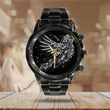 Discover Abstract Geometric Bird Dynamic Art Calendar Steel Band Watch Calendar Steel Band Watch