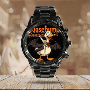 Discover Goosebumps Guaranteed Funny Halloween Calendar Steel Band Watch