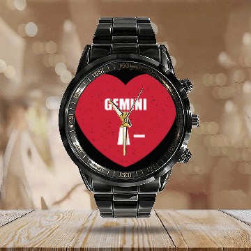 Discover My Blood Type Is A Gemini Blood Type Astrological Sign Calendar Steel Band Watch