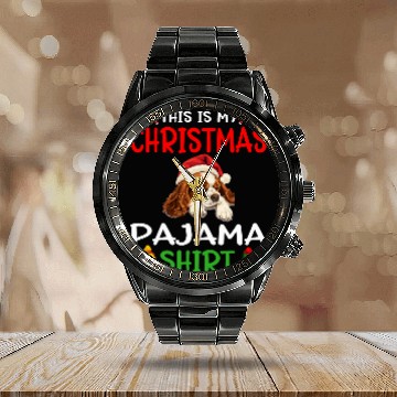 Discover Cute Cavalier King Charles Spaniel Dog This is my Christmas Calendar Steel Band Watch