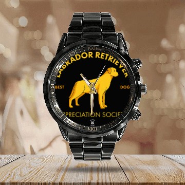 Discover Labrador Retriever Appreciation Society Yellow Lab Calendar Steel Band Watch