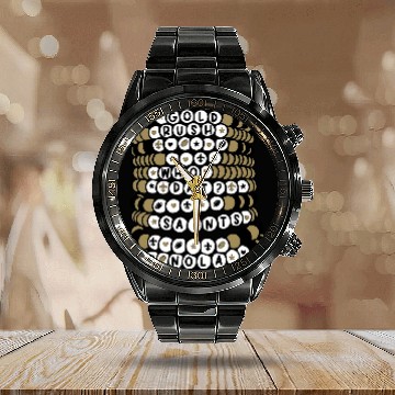 Discover New Orleans Saints- Gold Rush- bracelets Baseball Jackets Calendar Steel Band Watch