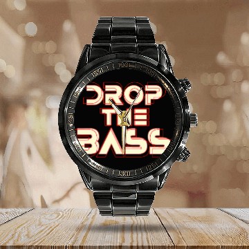 Discover Drop Bass Not Bombs Bold Statement Imagery Calendar Steel Band Watch