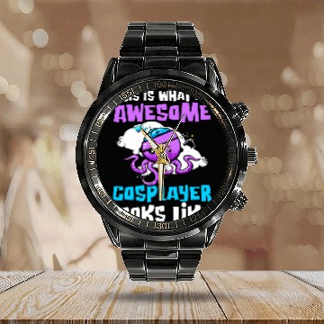 Discover Awesome Cosplayer Looks Like Character Cosplay Zip Calendar Steel Band Watch