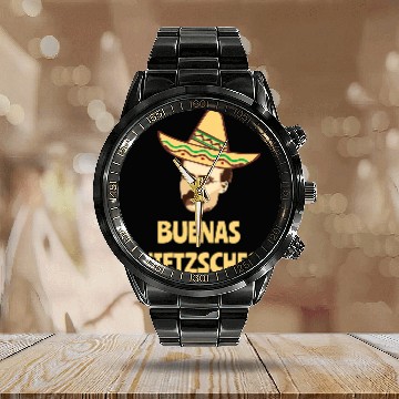 Discover Nietzsche Buenas Nietschez literature Gift Calendar Steel Band Watch