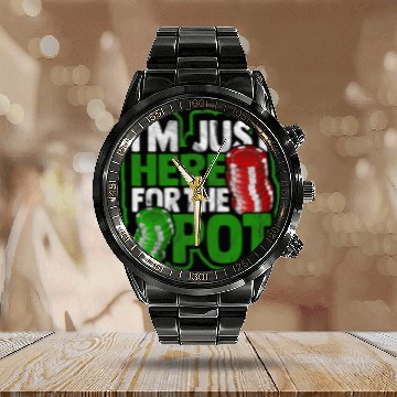 Discover Pokers Casino Player Bluffing Ace Royal Flush Pik Pot 3 Calendar Steel Band Watch