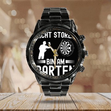 Discover Mens Do not disturb the darts darts Baseball Tees Calendar Steel Band Watch