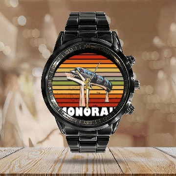 Discover Monorail Train Retro vintagess Mono Rail Sunset Railway Lover Calendar Steel Band Watch