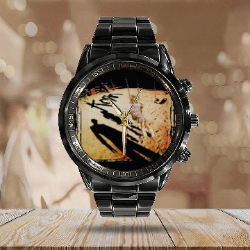 Discover Korn Swing Set Cover Calendar Steel Band Watch