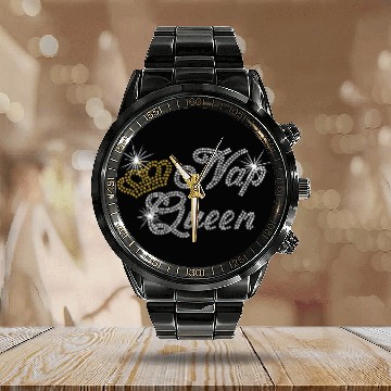 Discover Rhinestone Nap Queen Calendar Steel Band Watch
