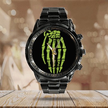 Discover BREAKING BAD Jesse Pinkman Neon Skeleton Calendar Steel Band Watch