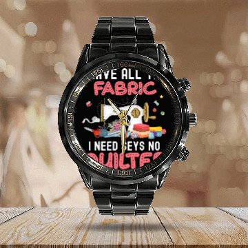 Discover Sewing Quilting Patchwork Sewist Tailor Sewing Quilter Quilt Baseball Tees Calendar Steel Band Watch