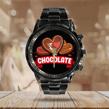 Discover I Love Chocolate Sweets Candy Chocolate Bar Baseball Tees Calendar Steel Band Watch