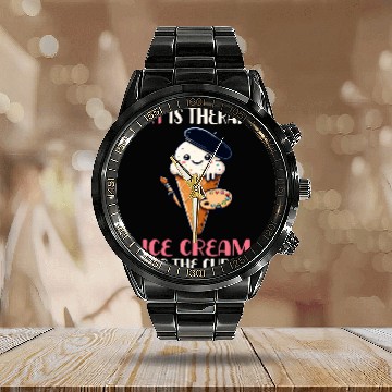 Discover Art Is Therapy Ice Cream Is The Cure Painter Artist Baseball Tees Calendar Steel Band Watch