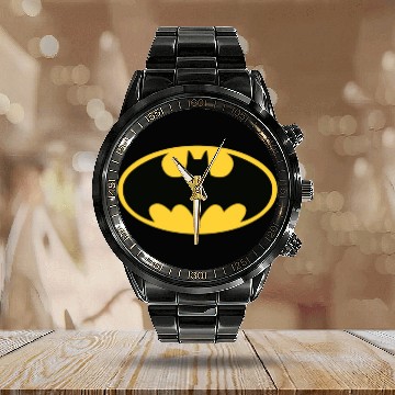 Discover Batman Logo Calendar Steel Band Watch