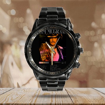 Discover Tim Mcgraw Vintage Tour Calendar Steel Band Watch