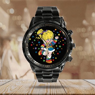 Discover Rainbow Brite Heart  Classic Calendar Steel Band Watch
