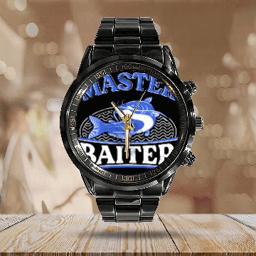 Discover Master Baiter - Wels Catfish Hunter Calendar Steel Band Watch