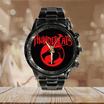 Discover Fifth Sun Men's ThunderCats Classic Red Logo Emblem Pull Over Calendar Steel Band Watch