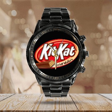 Discover Kit Kat candy bar Calendar Steel Band Watch