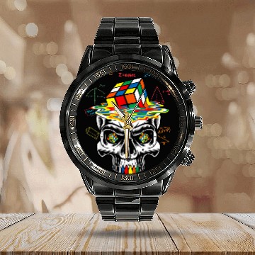 Discover Cool Math Rubik Rubix Rubics Player Cube Math Calendar Steel Band Watch