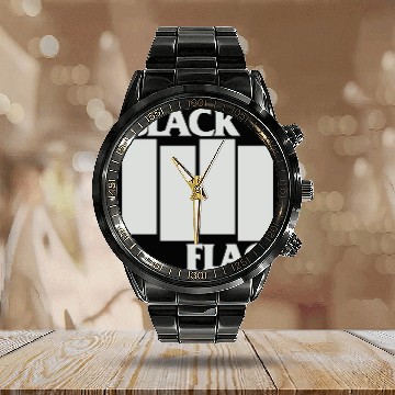 Discover Black Flag Calendar Steel Band Watch