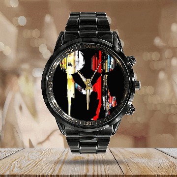 Discover Colorful Shake hands Radiohead Baseball Tees Calendar Steel Band Watch