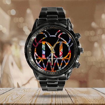 Discover Radiohead Colorful Strip Bear Head Calendar Steel Band Watch
