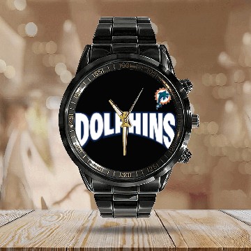 Discover Vintage 1990s Miami Dolphins Football Calendar Steel Band Watch
