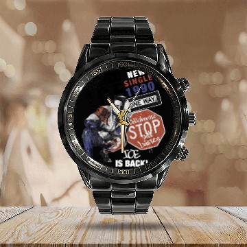 Discover Vanilla Ice Rapper Ice is Back Vintage Style Short Sleeve Calendar Steel Band Watch
