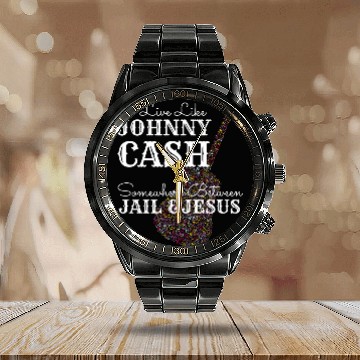 Discover I Live Like A Johnny Cash Calendar Steel Band Watch Calendar Steel Band Watch