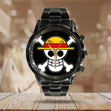 Discover One piece (straw hat pirates flag ) Baseball Jerseys Calendar Steel Band Watch