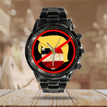 Discover anti trump - dump trump 2020 Calendar Steel Band Watch