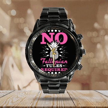 Discover No Fallopian Tubes Required Pineapple Ivf Calendar Steel Band Watch