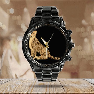 Discover Cheetah Calendar Steel Band Watch