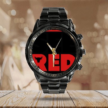 Discover See Red Bulls Calendar Steel Band Watch