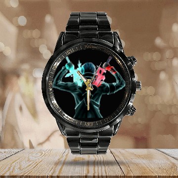 Discover Sword art online kirito swords Dragon Slayers 5934 Calendar Steel Band Watch