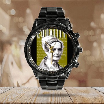 Discover 02 Lucretia Coffin Mott Classic Calendar Steel Band Watch