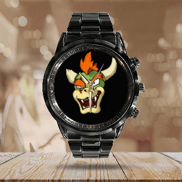 Discover BATTLE BOWSER Calendar Steel Band Watch
