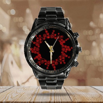 Discover Money Power Respect Calendar Steel Band Watch