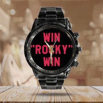 Discover Rocky - WIN "ROCKY" WIN Calendar Steel Band Watch