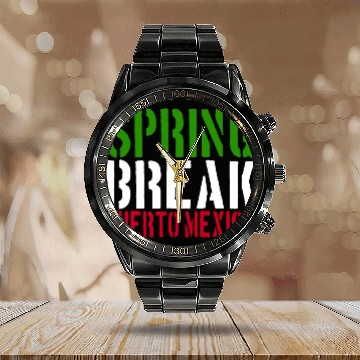 Discover 22 Jump Street - Spring Break Puerto Mexico Calendar Steel Band Watch