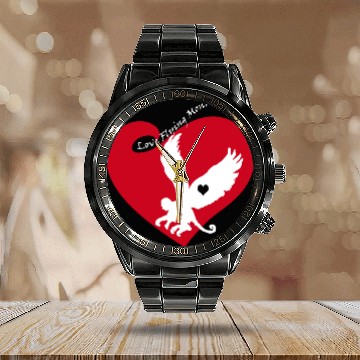 Discover Love Flying Monkey Calendar Steel Band Watch