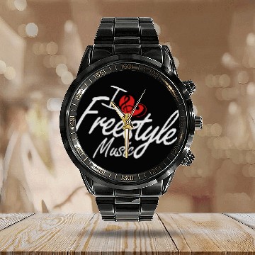 Discover I love Freestyle Music Calendar Steel Band Watch