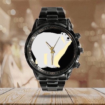 Discover Polar bear Calendar Steel Band Watch